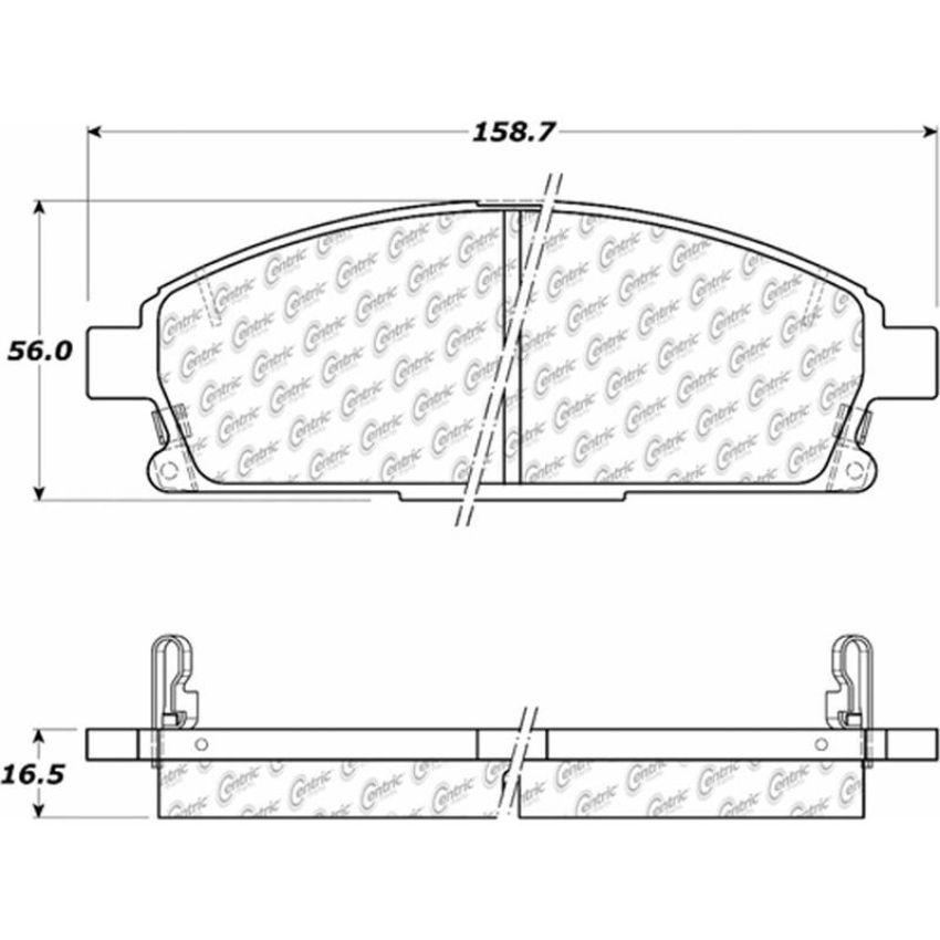 CENTRIC PARTS 306.06911 Centric Fleet Performance Brake Pads with Hardware