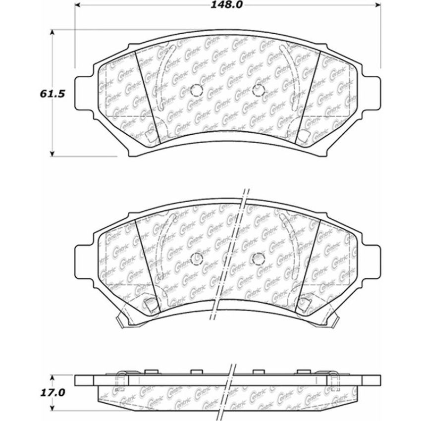 CENTRIC PARTS 306.06990 Centric Fleet Performance Brake Pads with Hardware