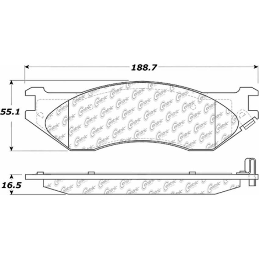 CENTRIC PARTS 306.07020 Centric Fleet Performance Brake Pads with Hardware