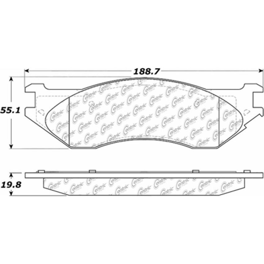 CENTRIC PARTS 306.07021 Centric Fleet Performance Brake Pads with Hardware