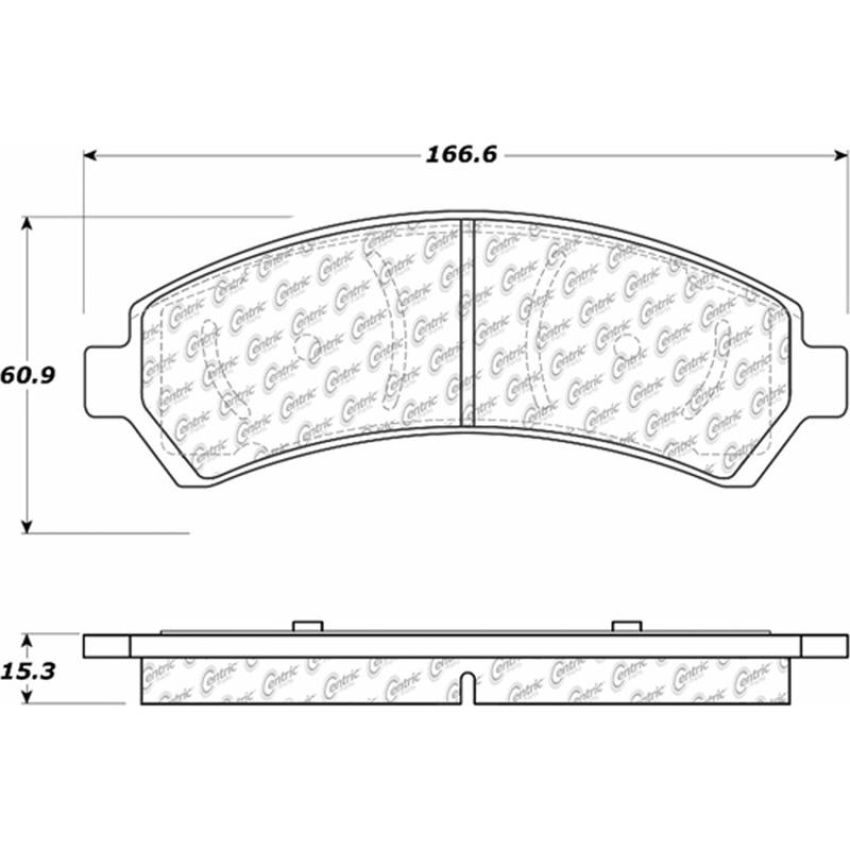 CENTRIC PARTS 306.07260 Centric Fleet Performance Brake Pads with Hardware