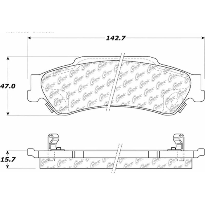 CENTRIC PARTS 306.07290 Centric Fleet Performance Brake Pads with Hardware