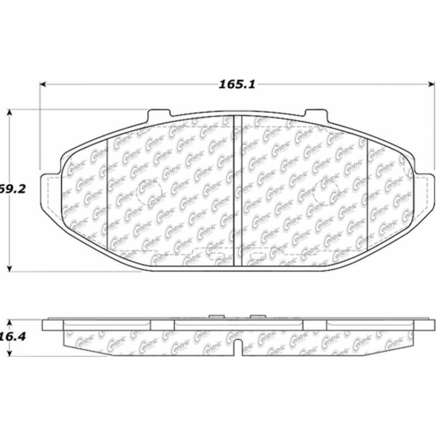CENTRIC PARTS 306.07480 Centric Fleet Performance Brake Pads with Hardware