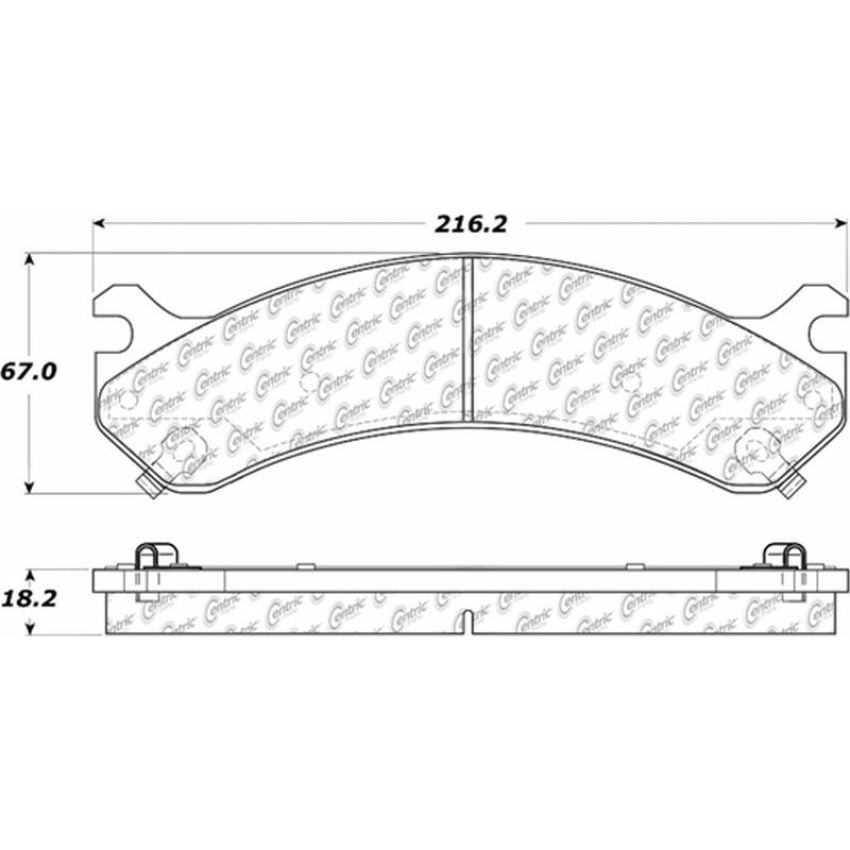 CENTRIC PARTS 306.07840 Centric Fleet Performance Brake Pads with Hardware