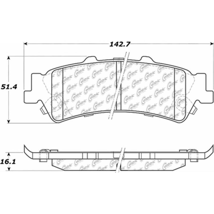 CENTRIC PARTS 306.07920 Centric Fleet Performance Brake Pads with Hardware