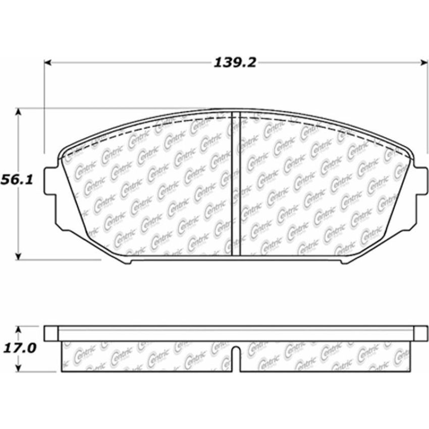 CENTRIC PARTS 306.07930 Centric Fleet Performance Brake Pads with Hardware
