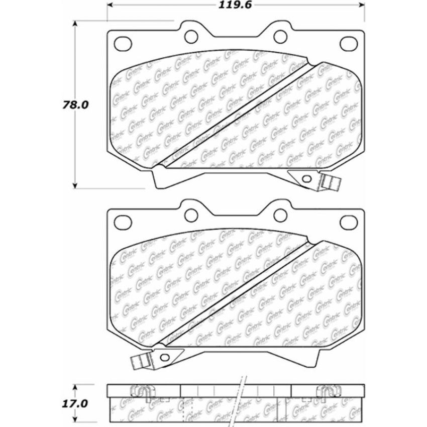 CENTRIC PARTS 306.08120 Centric Fleet Performance Brake Pads with Hardware