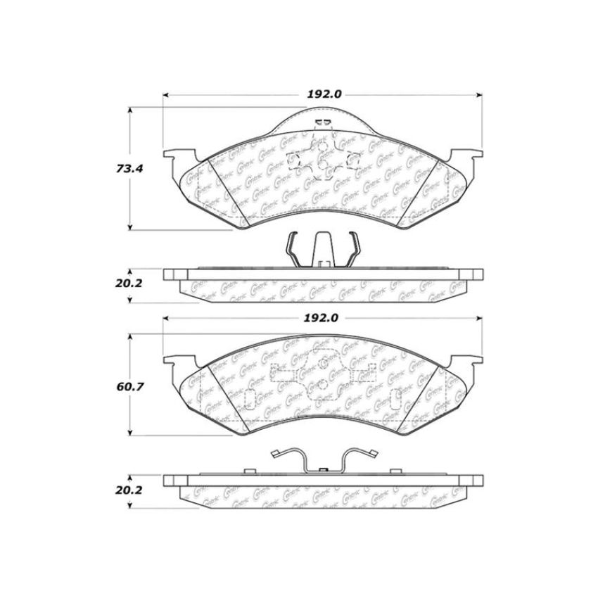 CENTRIC PARTS 306.08200 Centric Fleet Performance Brake Pads with Hardware