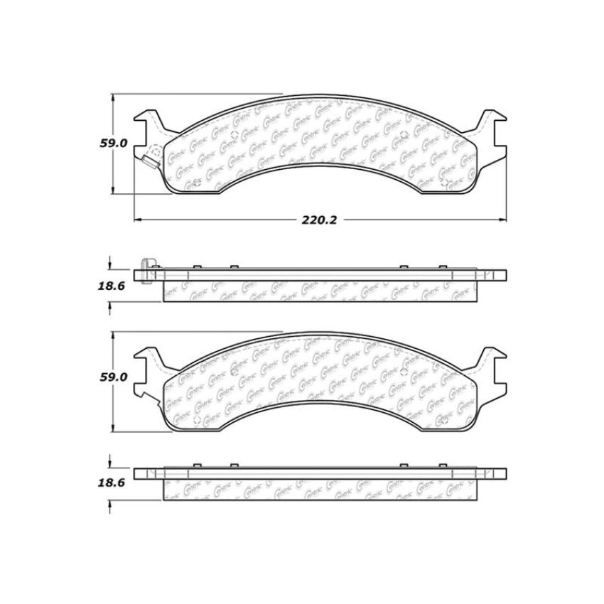 CENTRIC PARTS 306.08210 Centric Fleet Performance Brake Pads with Hardware