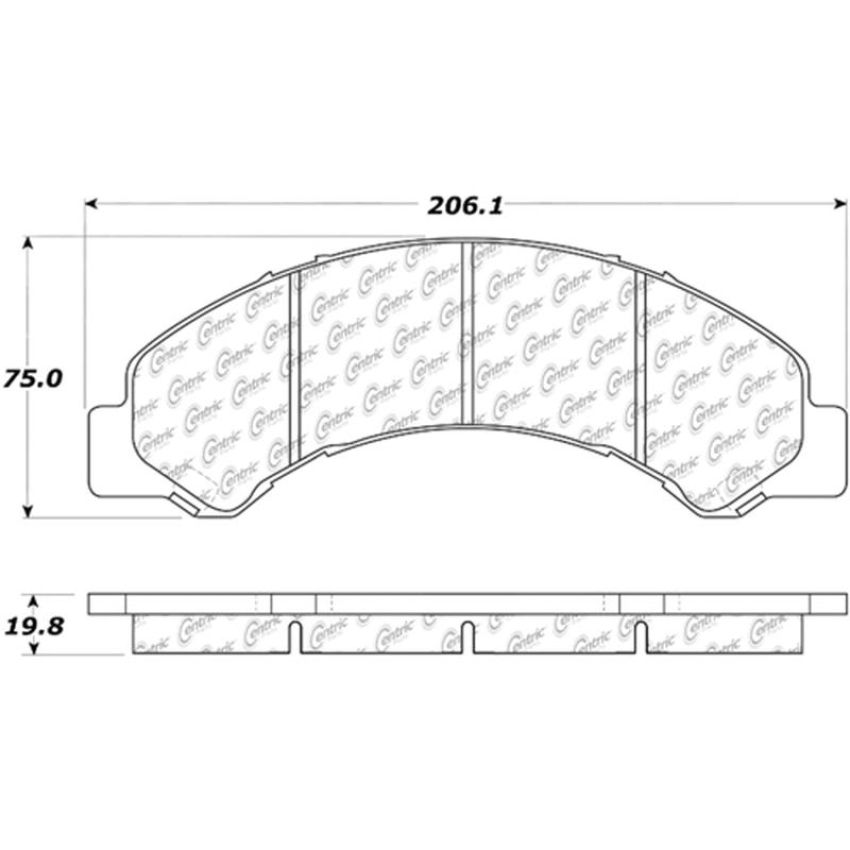 CENTRIC PARTS 306.08250 Centric Fleet Performance Brake Pads with Hardware