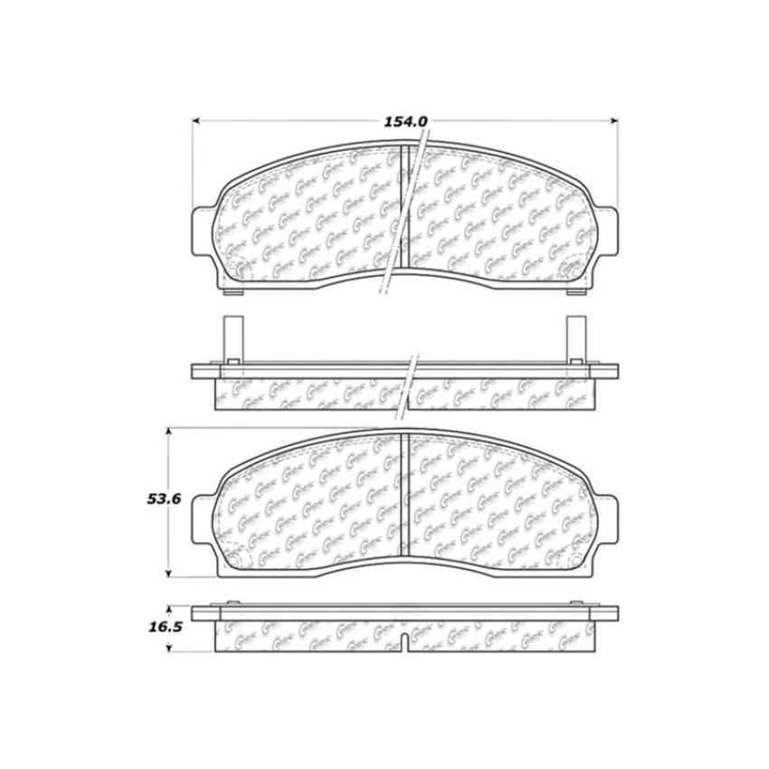 CENTRIC PARTS 306.08330 Centric Fleet Performance Brake Pads with Hardware
