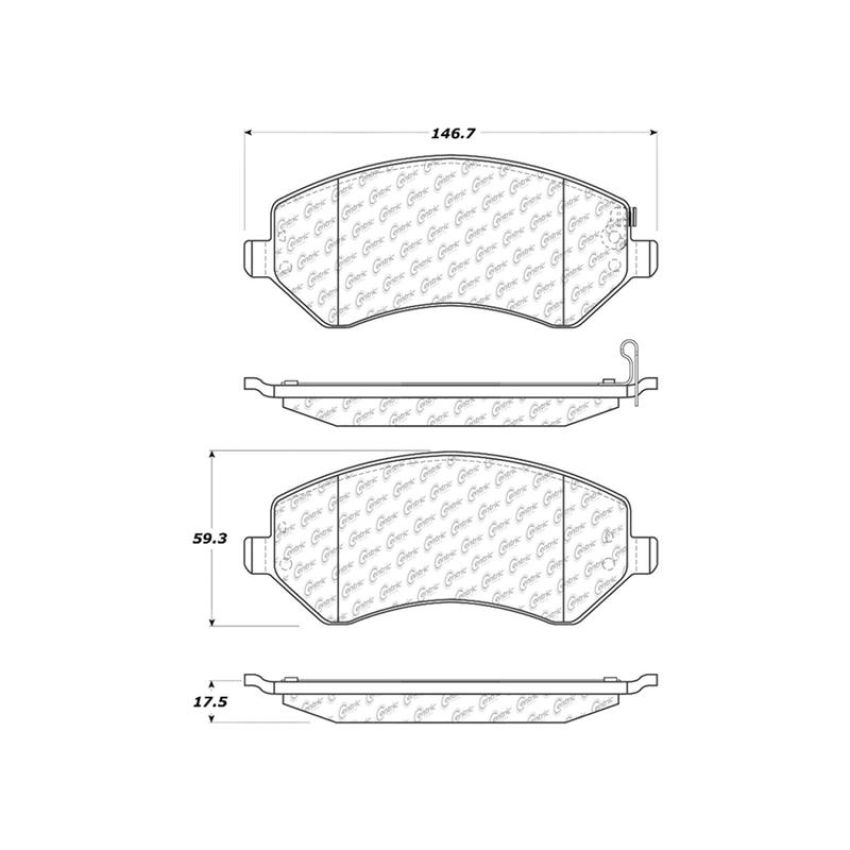 CENTRIC PARTS 306.08560 Centric Fleet Performance Brake Pads with Hardware