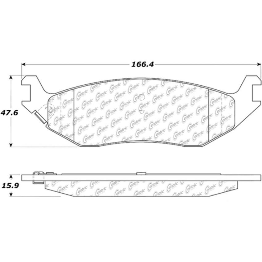 CENTRIC PARTS 306.08980 Centric Fleet Performance Brake Pads with Hardware