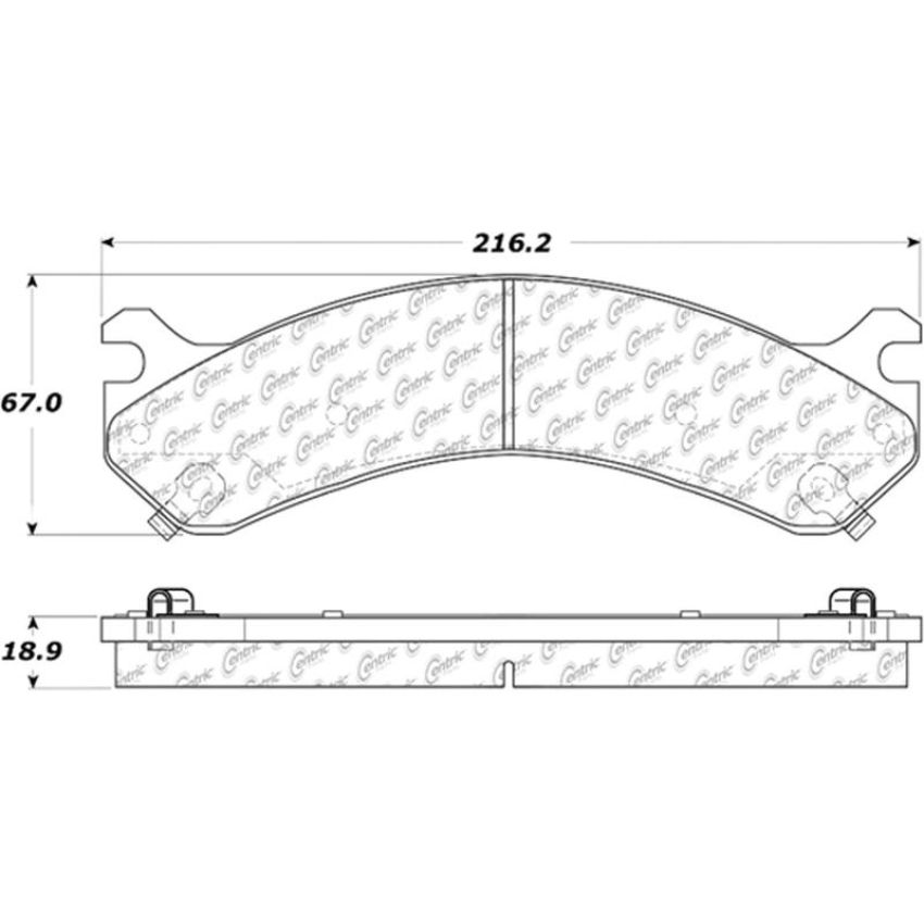 CENTRIC PARTS 306.09090 Centric Fleet Performance Brake Pads with Hardware