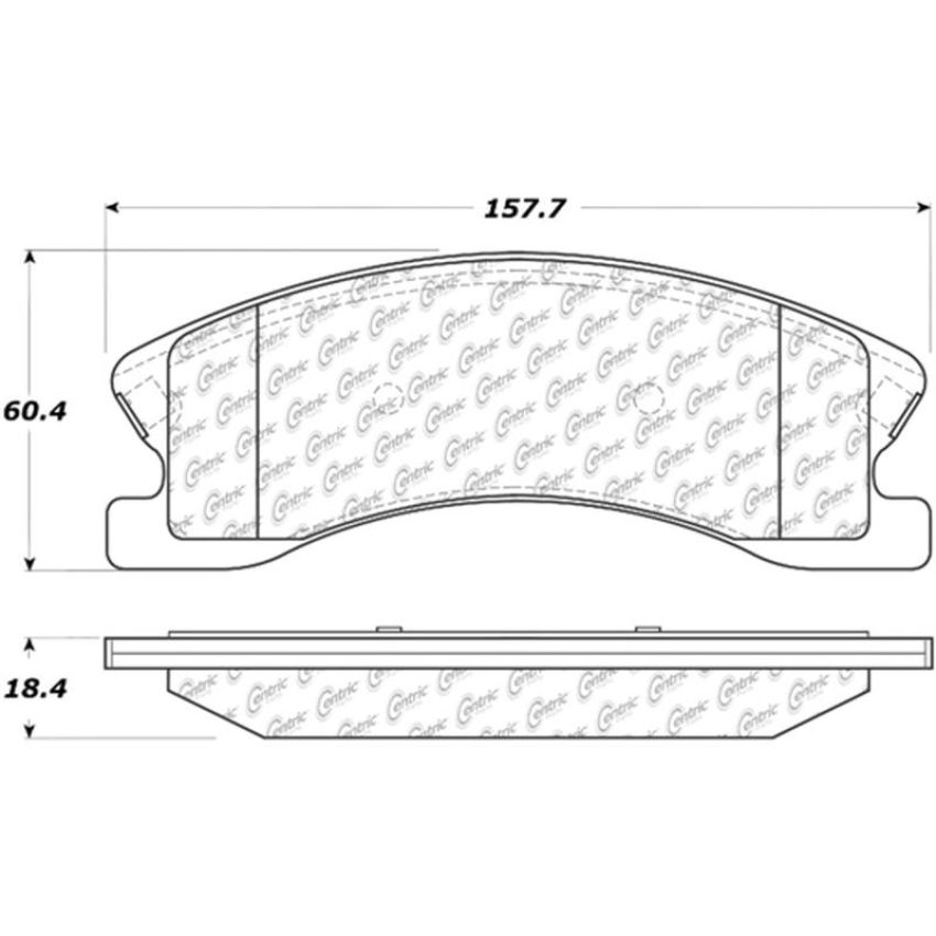 CENTRIC PARTS 306.09450 Centric Fleet Performance Brake Pads with Hardware