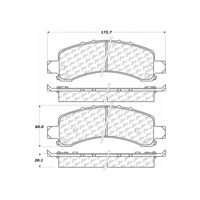 CENTRIC PARTS 306.09740 Centric Fleet Performance Brake Pads with Hardware