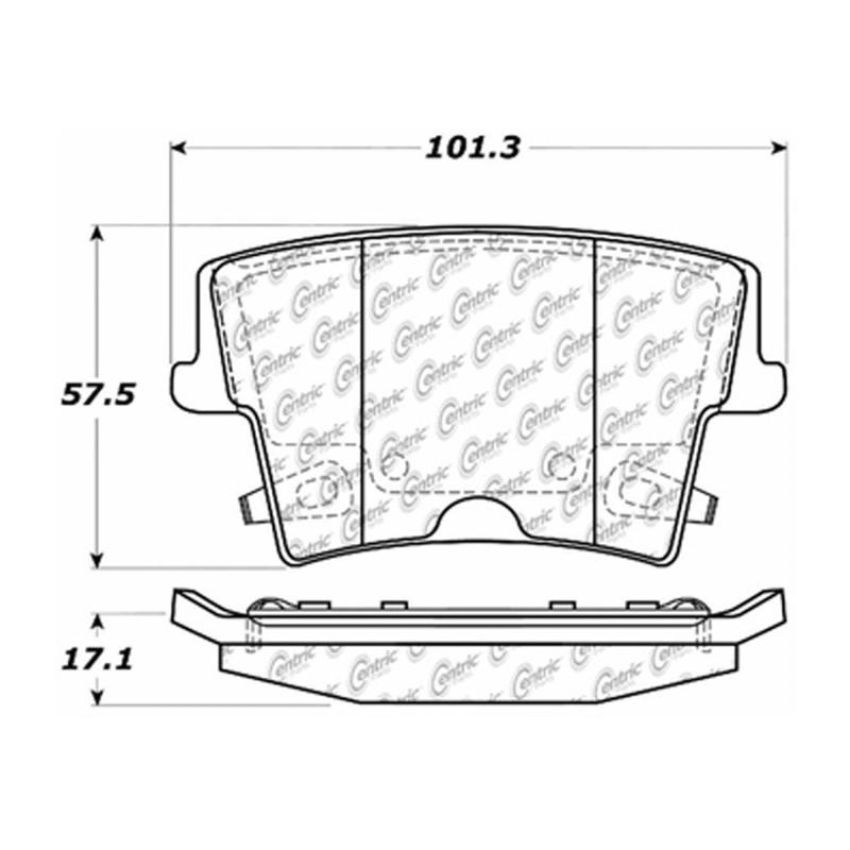 CENTRIC PARTS 306.10570 Centric Fleet Performance Brake Pads with Hardware