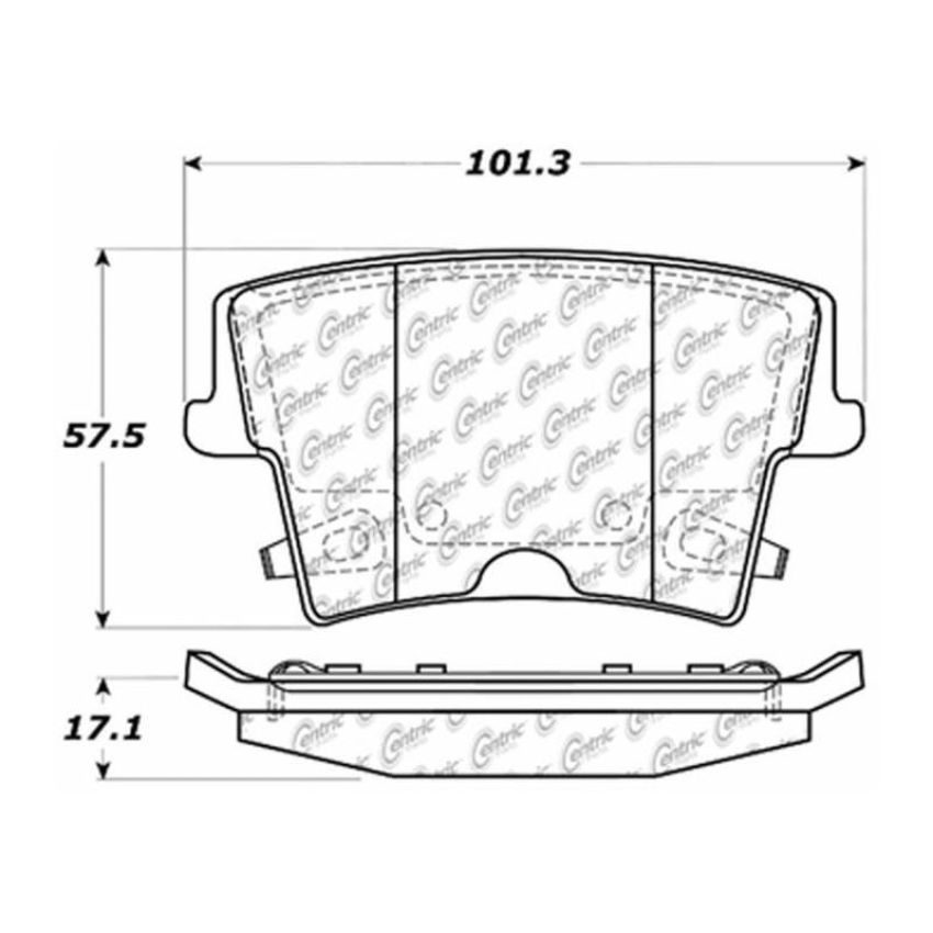 CENTRIC PARTS 306.10572 Centric Fleet Performance Brake Pads with Hardware