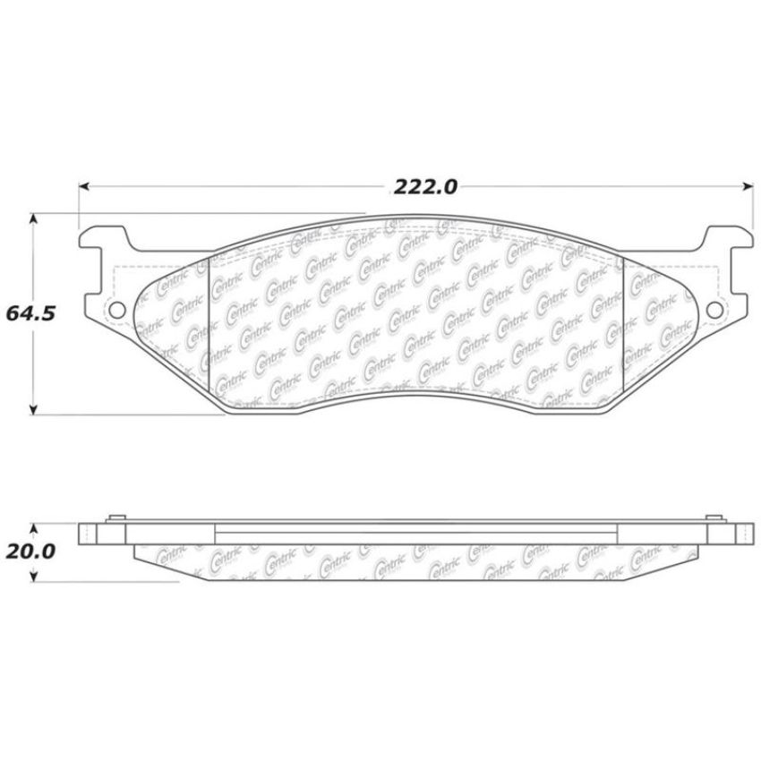 CENTRIC PARTS 306.10660 Centric Fleet Performance Brake Pads with Hardware