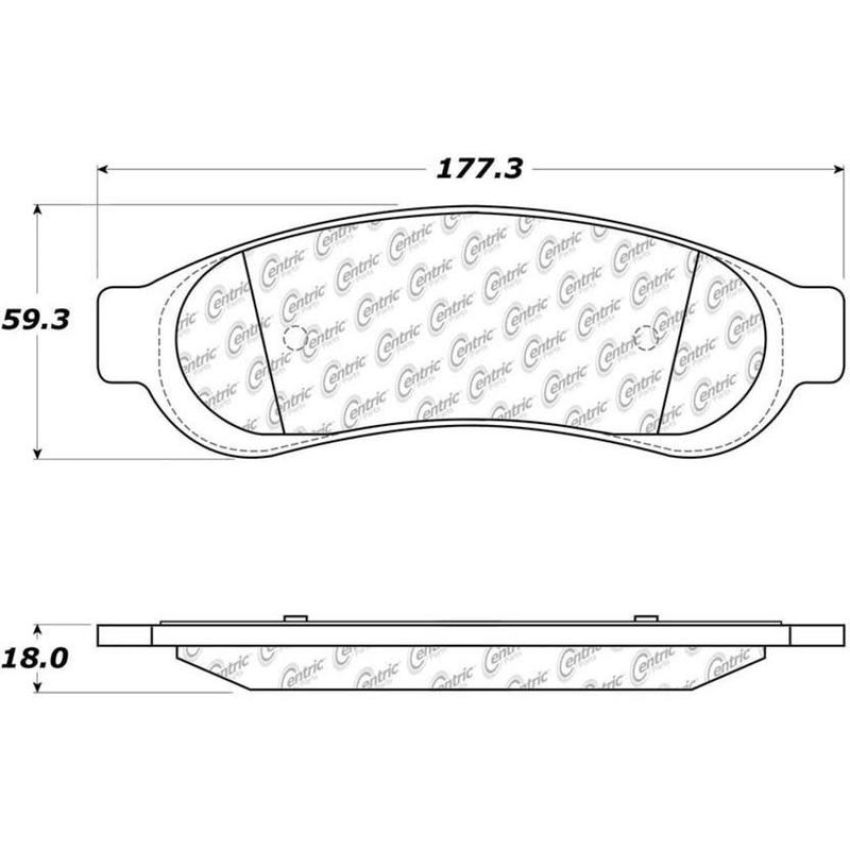 CENTRIC PARTS 306.10670 Centric Fleet Performance Brake Pads with Hardware