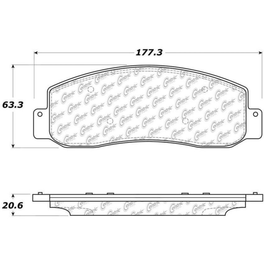 CENTRIC PARTS 306.10690 Centric Fleet Performance Brake Pads with Hardware
