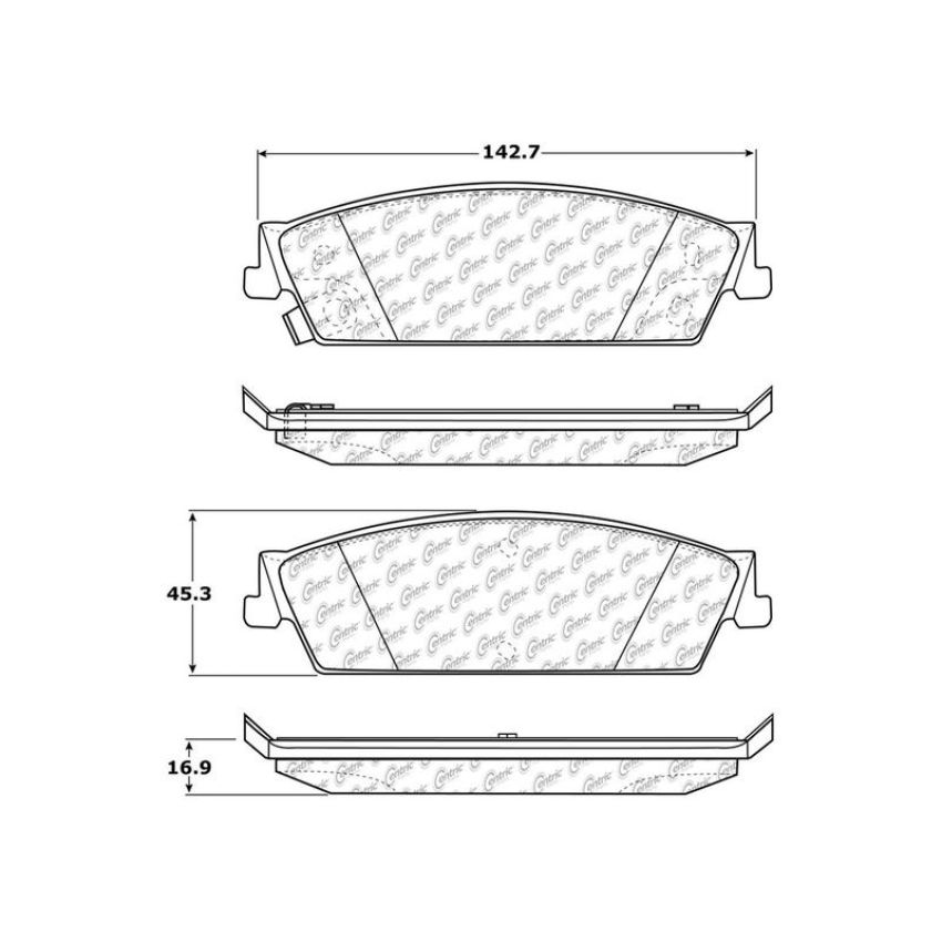 CENTRIC PARTS 306.11940 Centric Fleet Performance Brake Pads with Hardware