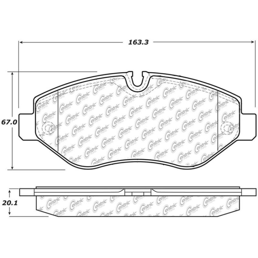 CENTRIC PARTS 306.13160 Centric Fleet Performance Brake Pads with Hardware