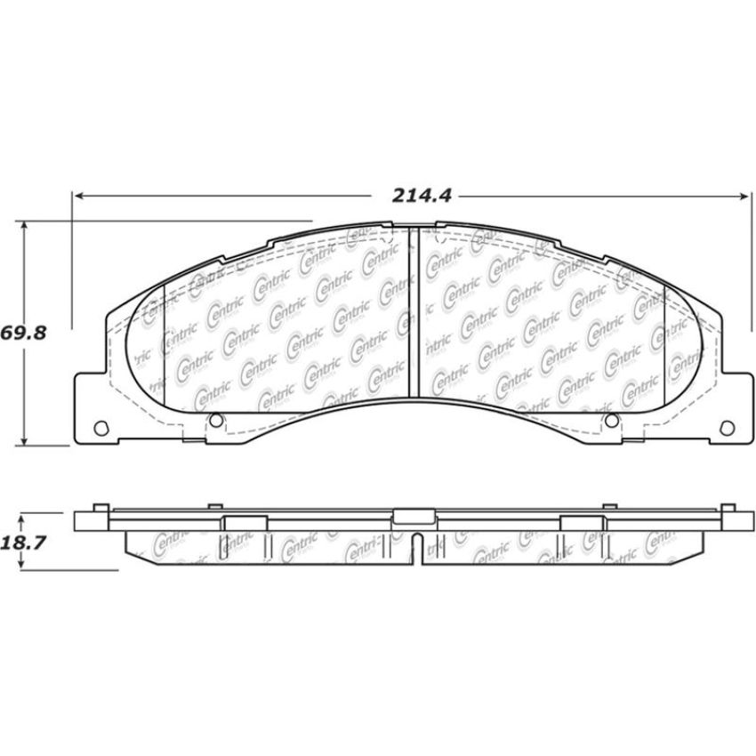 CENTRIC PARTS 306.13280 Centric Fleet Performance Brake Pads with Hardware