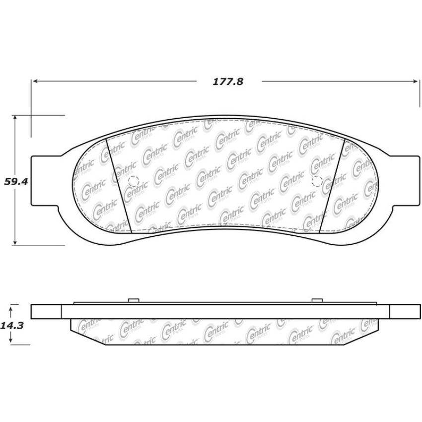 CENTRIC PARTS 306.13340 Centric Fleet Performance Brake Pads with Hardware