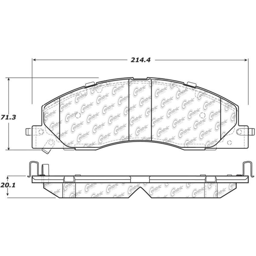 CENTRIC PARTS 306.13990 Centric Fleet Performance Brake Pads with Hardware