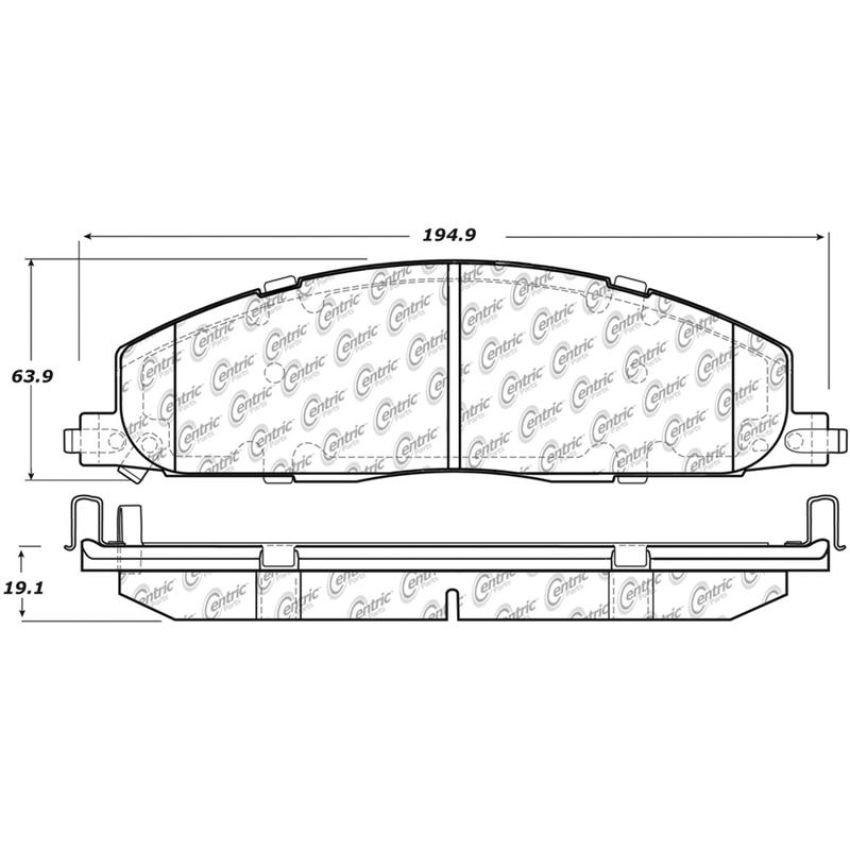 CENTRIC PARTS 306.14000 Centric Fleet Performance Brake Pads with Hardware