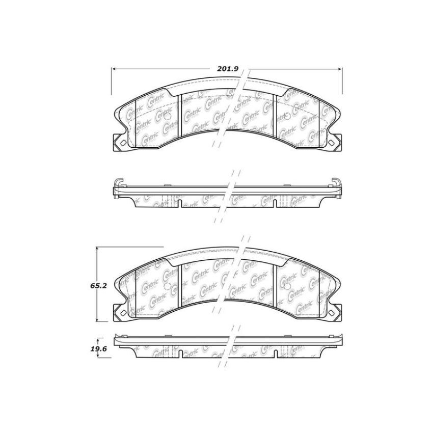 CENTRIC PARTS 306.15650 Centric Fleet Performance Brake Pads with Hardware