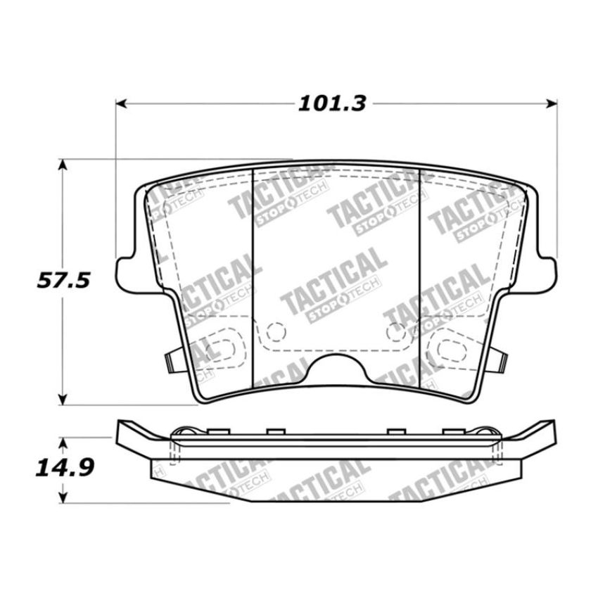 CENTRIC PARTS 307.10571 Centric Tactical Police Duty Brake Pads with Hardware