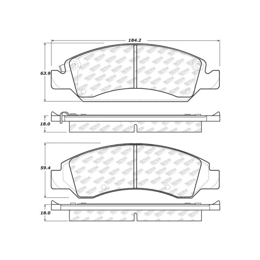 CENTRIC PARTS 307.13630 Centric Tactical Police Duty Brake Pads with Hardware