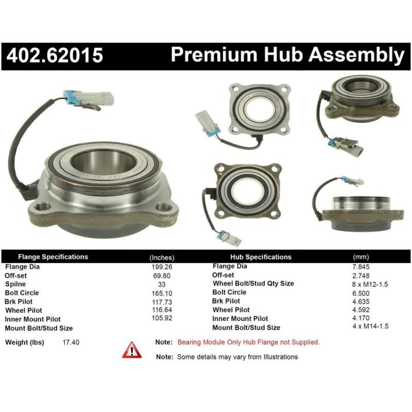 CENTRIC PARTS 402.62015 Centric Premium Flanged Bearing