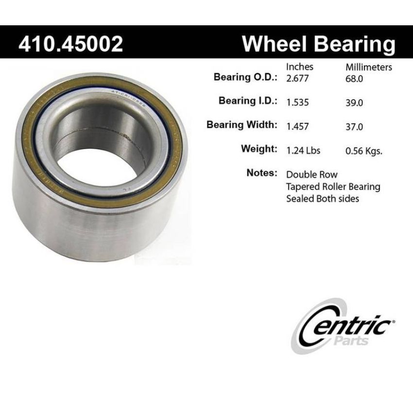 CENTRIC PARTS 410.45002 Centric Premium Wheel Bearing and Race Set