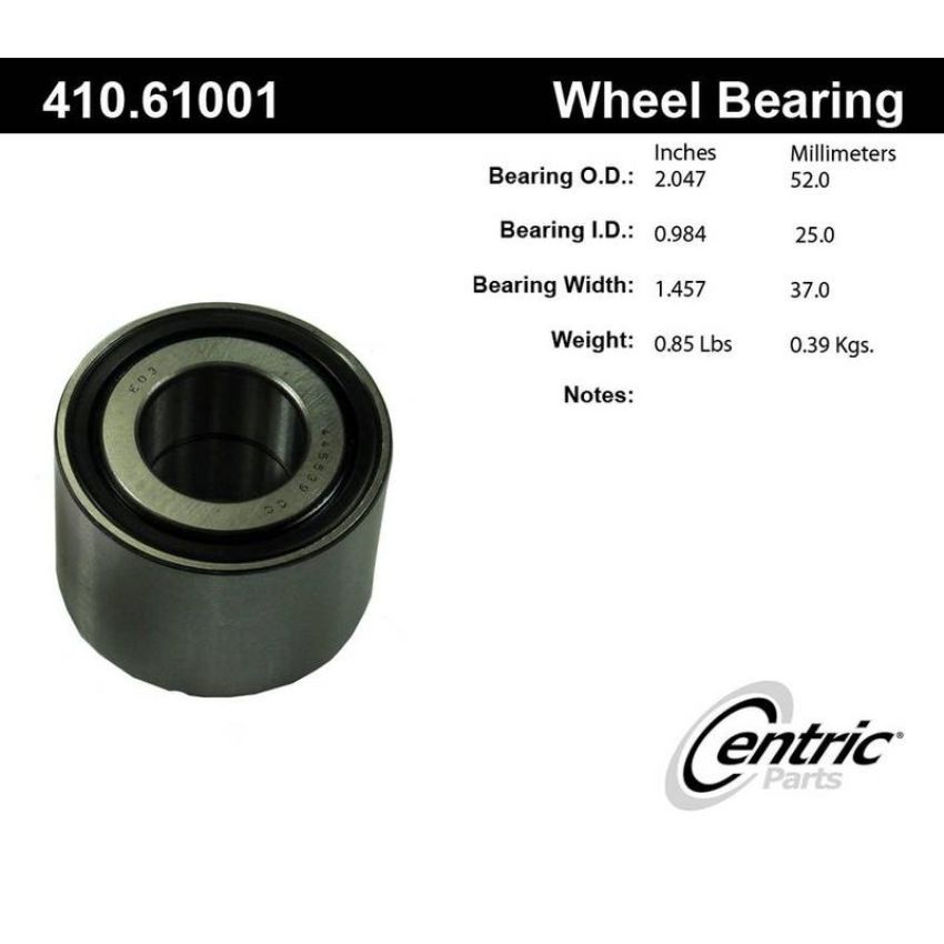 CENTRIC PARTS 410.61001 Centric Premium Wheel Bearing and Race Set
