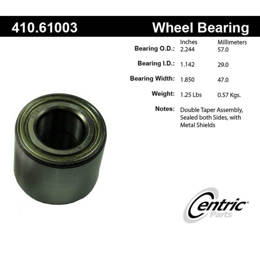CENTRIC PARTS 410.61003 Centric Premium Wheel Bearing and Race Set