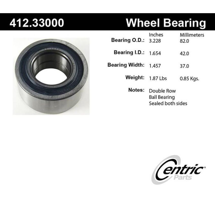 CENTRIC PARTS 412.33000 Centric Premium Double Row Wheel Bearing