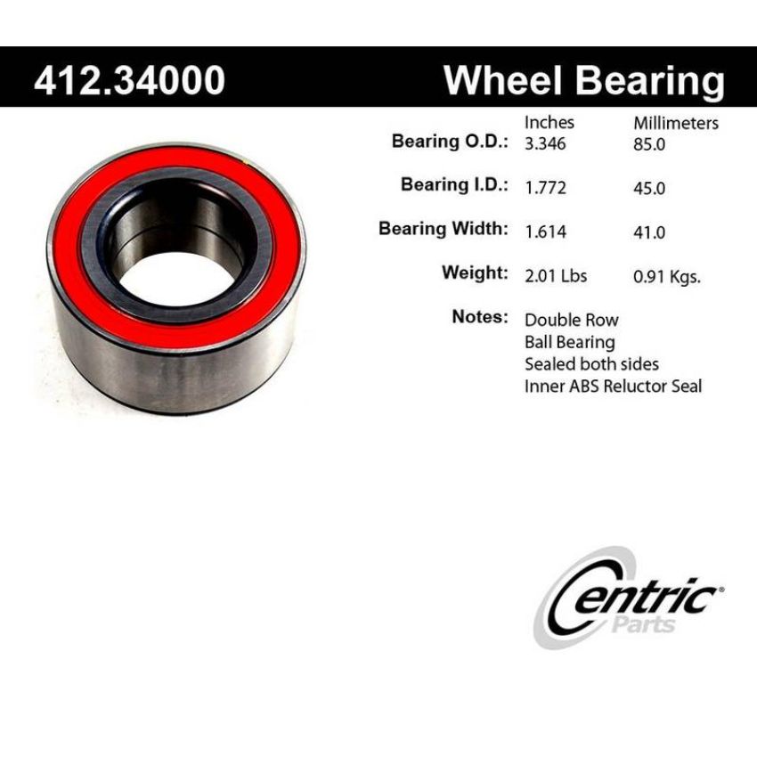 CENTRIC PARTS 412.34000 Centric Premium Double Row Wheel Bearing