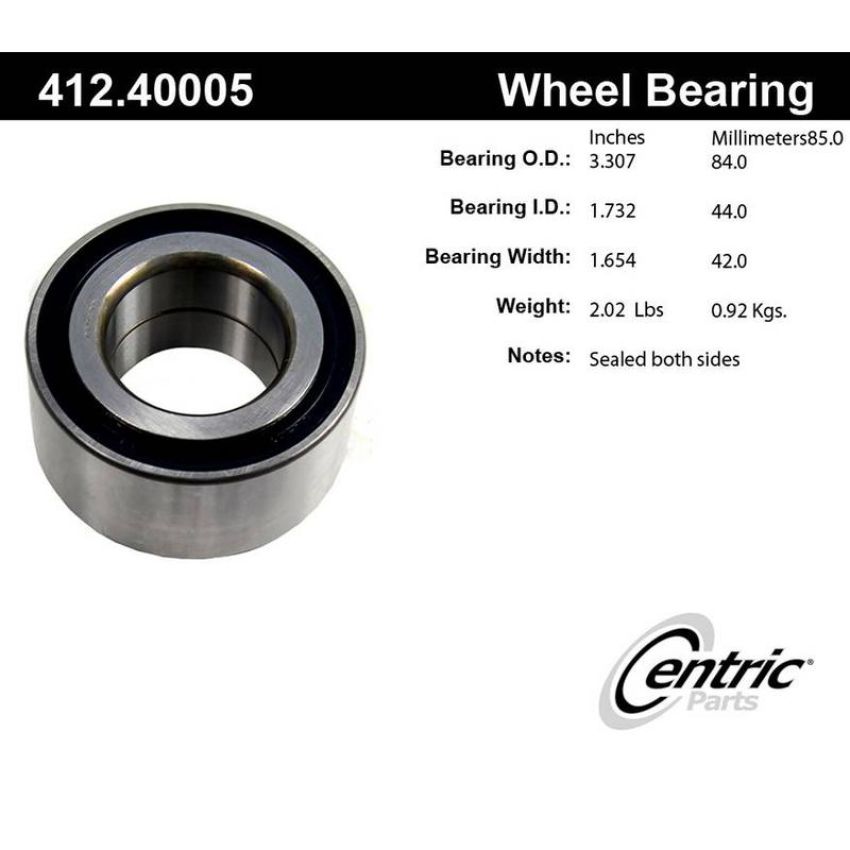 CENTRIC PARTS 412.40005 Centric Premium Double Row Wheel Bearing