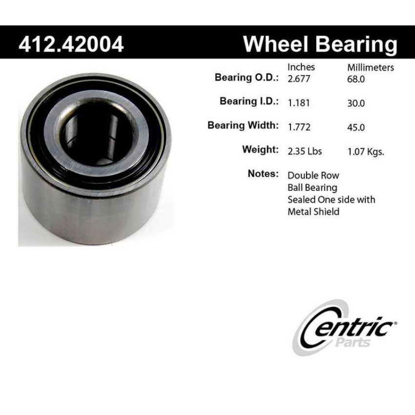 CENTRIC PARTS 412.42004 Centric Premium Double Row Wheel Bearing