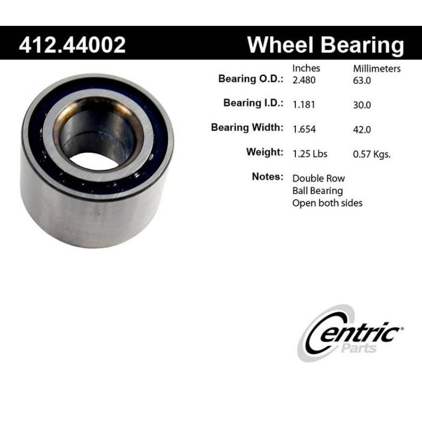 CENTRIC PARTS 412.44002E C-Tek Standard Double Row Wheel Bearing