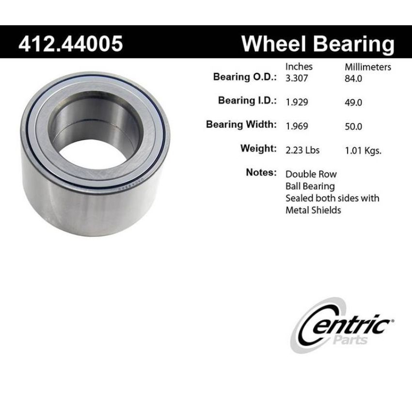 CENTRIC PARTS 412.44005 Centric Premium Double Row Wheel Bearing