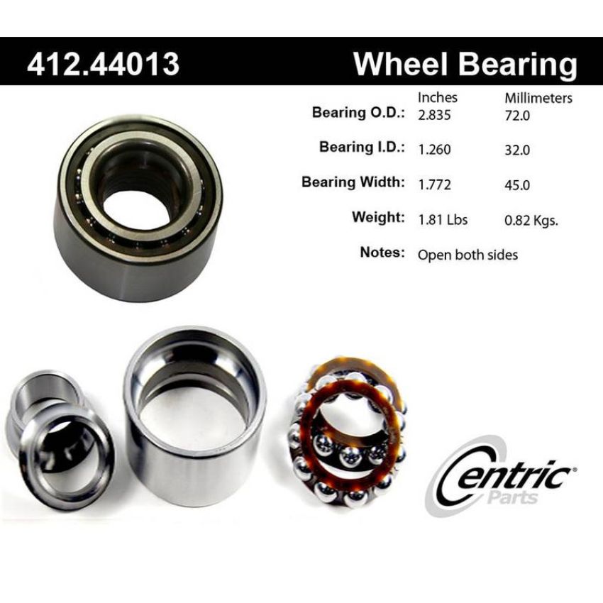 CENTRIC PARTS 412.44013E C-Tek Standard Double Row Wheel Bearing