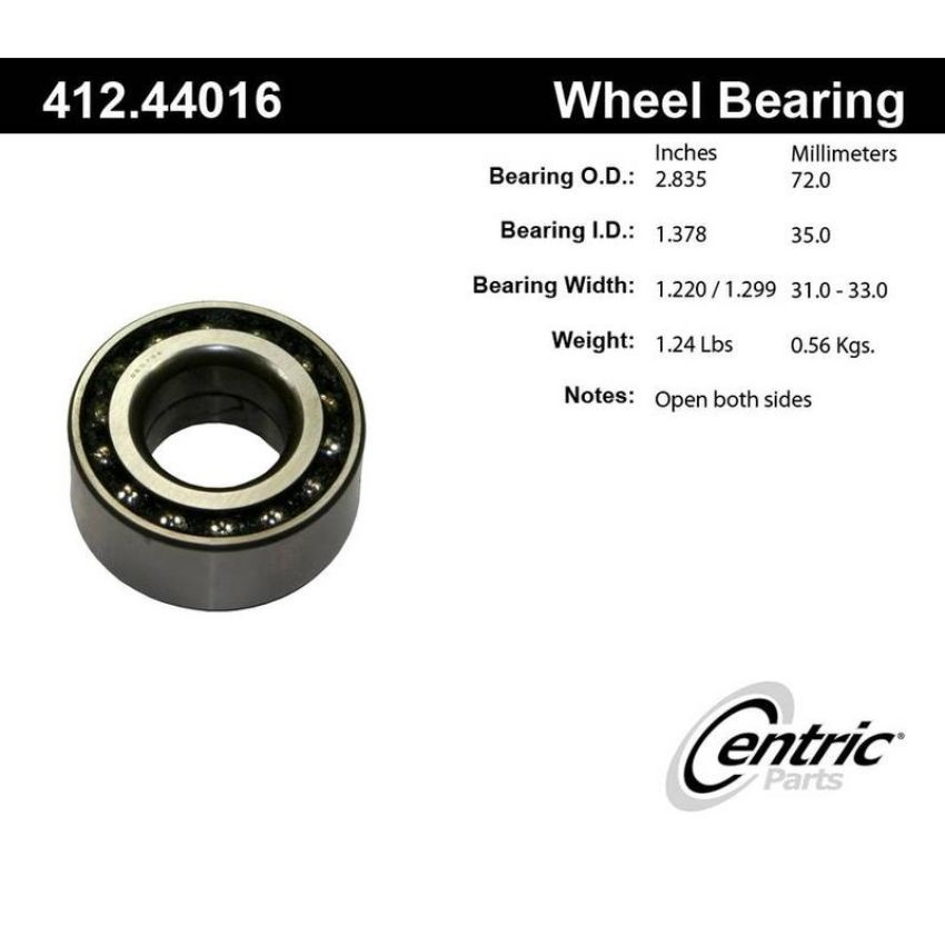 CENTRIC PARTS 412.44016 Centric Premium Double Row Wheel Bearing