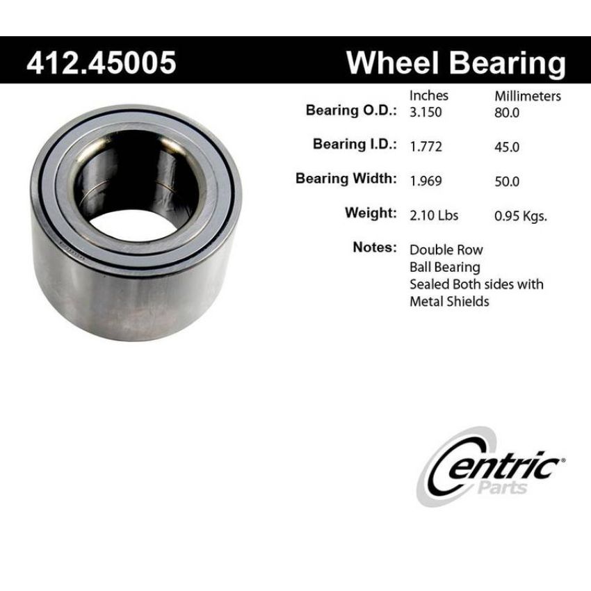 CENTRIC PARTS 412.45005 Centric Premium Double Row Wheel Bearing