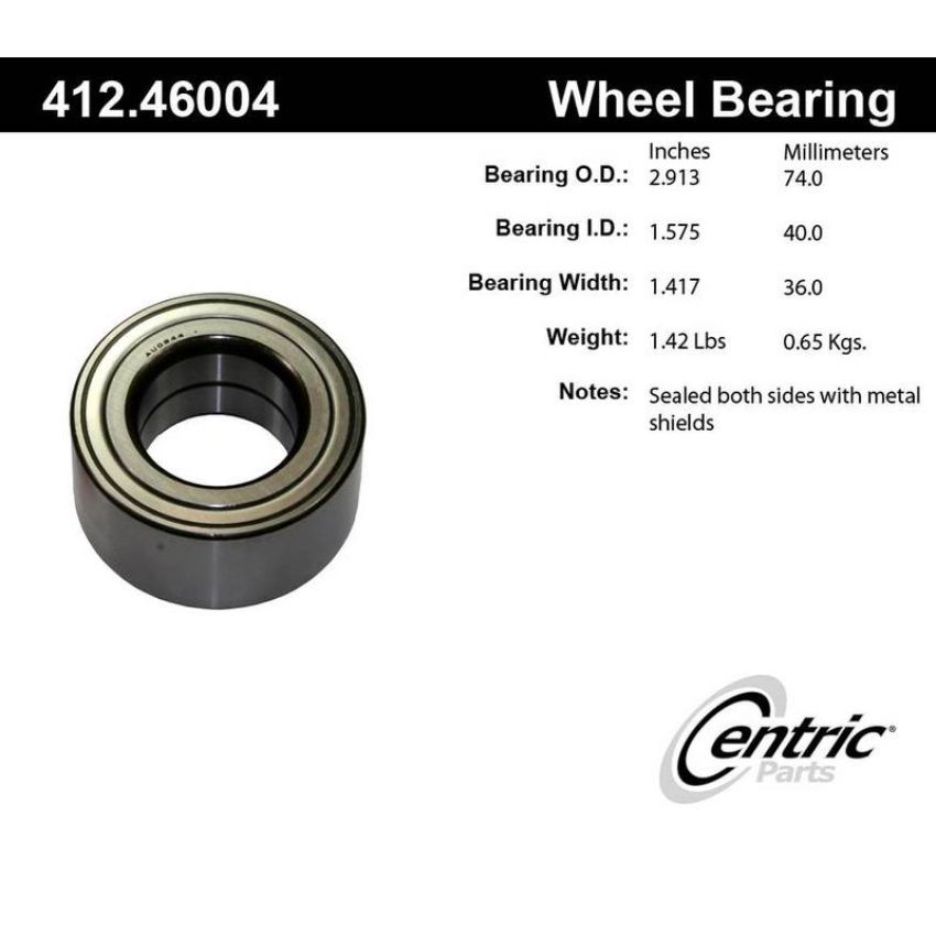 CENTRIC PARTS 412.46004 Centric Premium Double Row Wheel Bearing