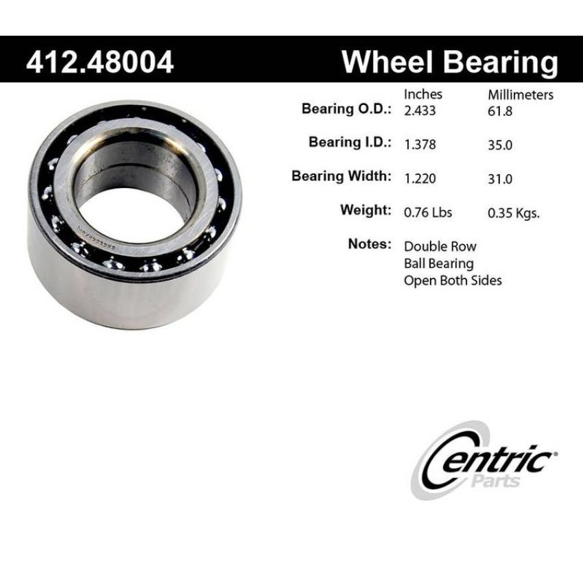 CENTRIC PARTS 412.48004 Centric Premium Double Row Wheel Bearing