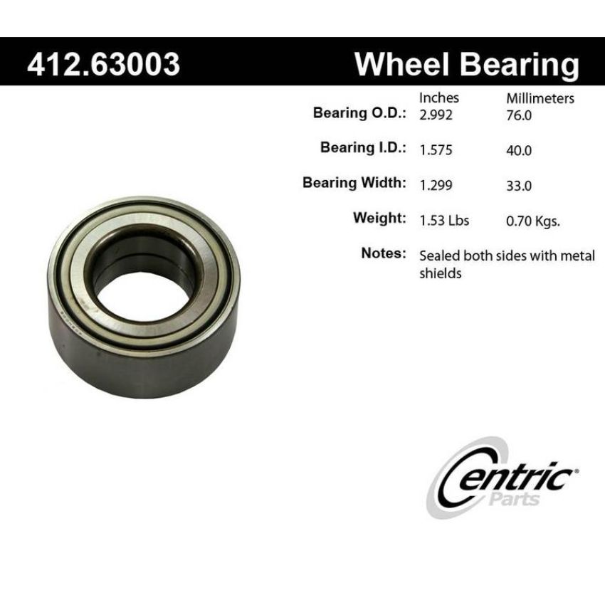 CENTRIC PARTS 412.63003 Centric Premium Double Row Wheel Bearing